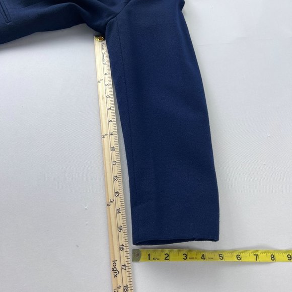 Vintage Pendleton Wool Blazer Navy Blue Coat 1 button Jacket Women Suit Size 14 - Picture 12 of 13